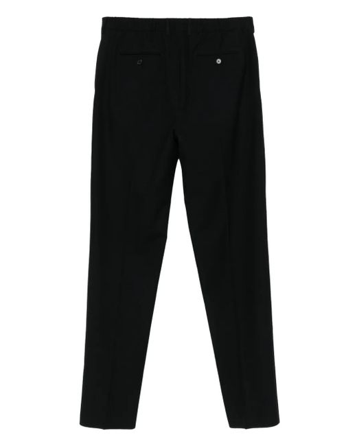 Givenchy Black Wool Pleated-Front Trousers for men