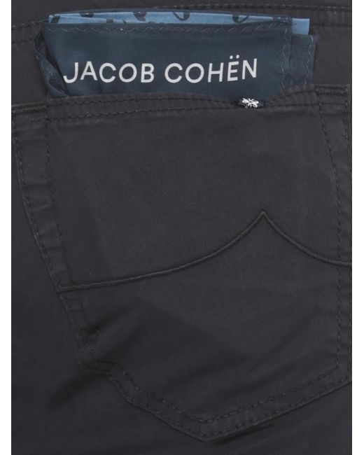 Jacob Cohen Blue Logo-Patch Jeans for men