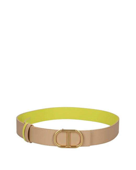 Twinset Yellow Reversible Leather Belt