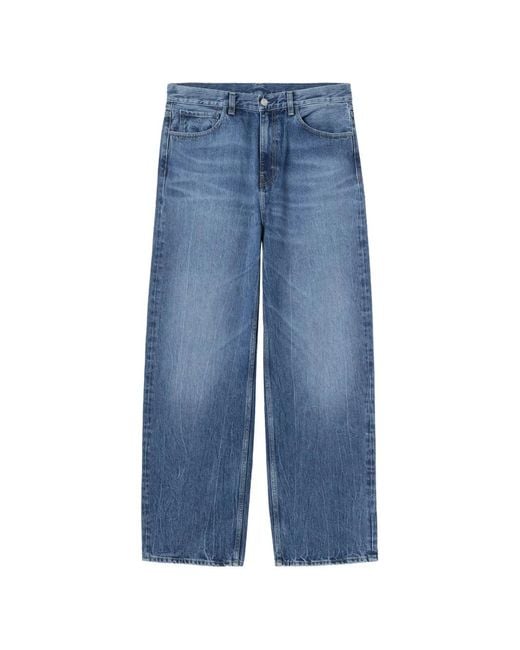 Carhartt Blue Payson Logo-Patch Jeans for men