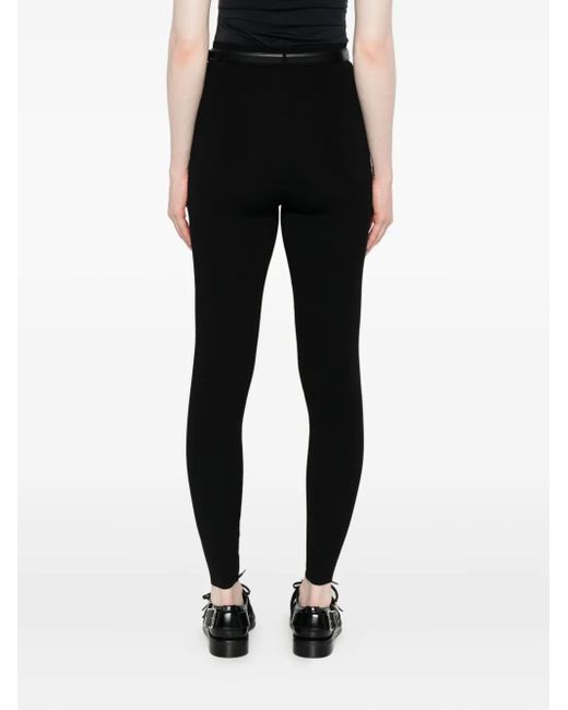 Self-Portrait Gebreide Broek Met Ceintuur in het Black