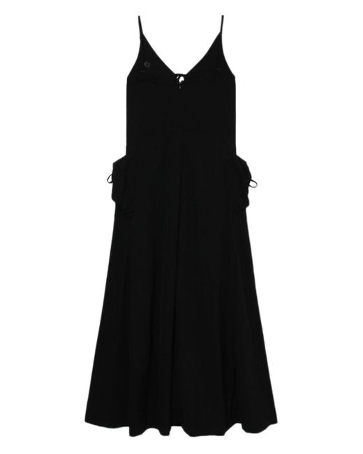 SJYP Black Patch-pocket A-line Dress