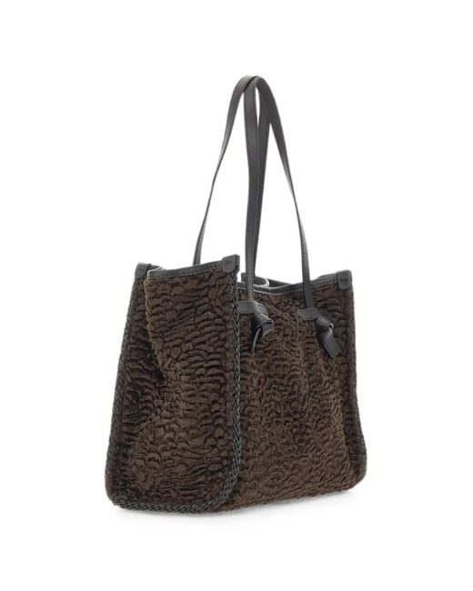 MARCELLA CLUB Black Marcella Animal-Pattern Tote Bag