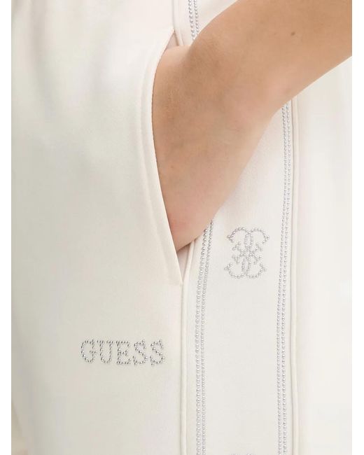 Guess White Drawstring Track Pants