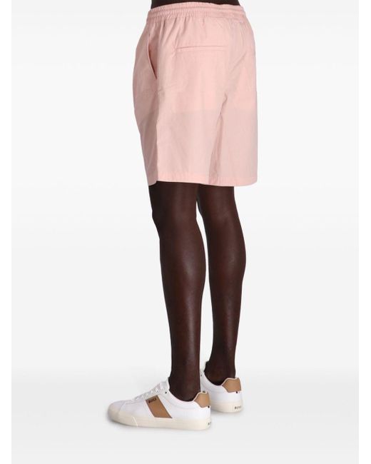 HUGO Pink Dan Drawstring Cotton Shorts for men