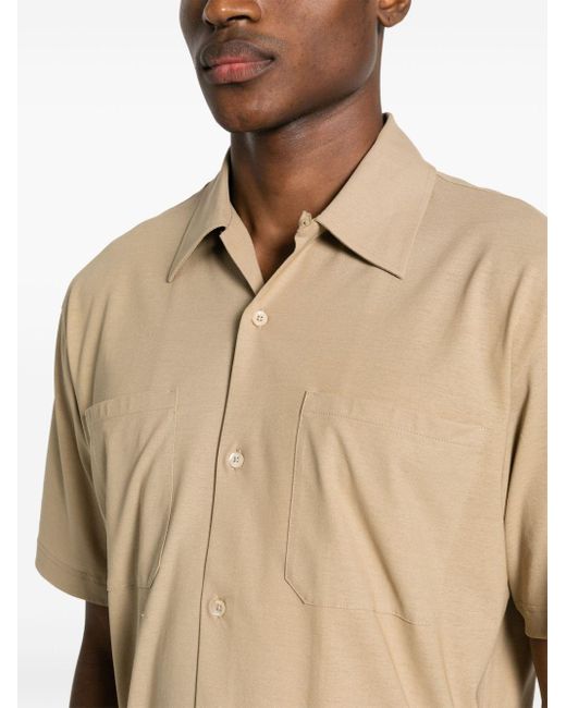 Chemise en coton à manches courtes Herno pour homme en coloris Natural
