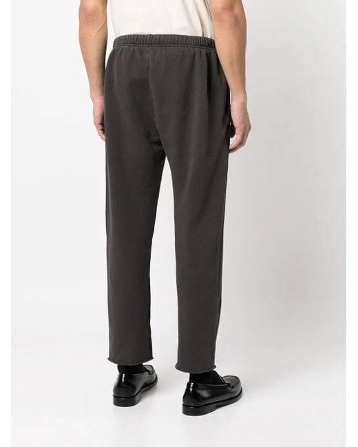 Les Tien Gray Cropped Straight-Leg Joggers