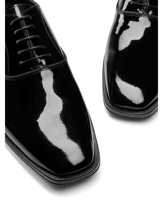 Jimmy Choo Black Foxley Patent Leather Oxford Shoes for men