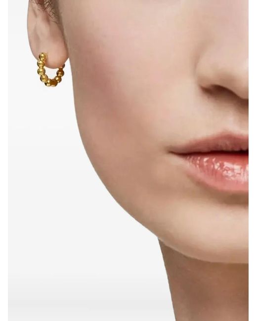 Tous Metallic Creolen Mit Perlen