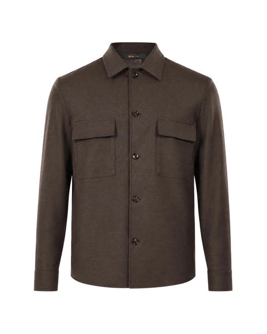 Briglia 1949 Brown Button-Up Pocket-Detail Jacket for men