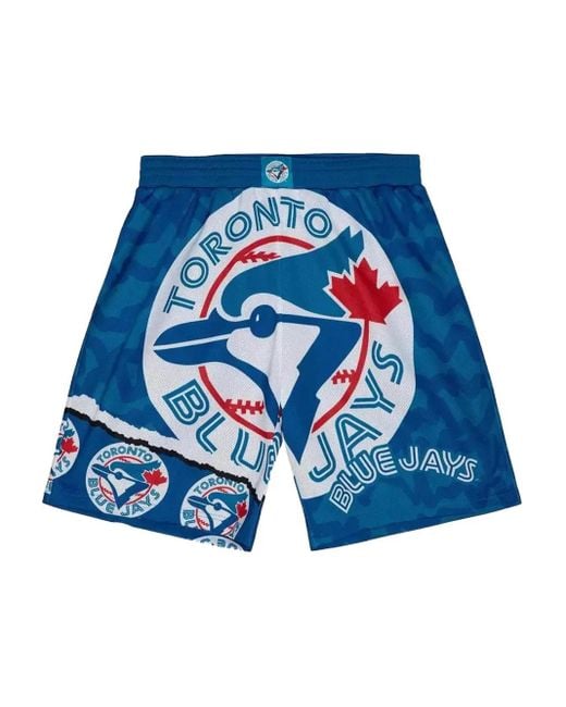 Mitchell & Ness Jays Shorts in het Blue voor heren