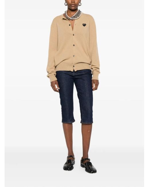 COMME DES GARÇONS PLAY Natural Heart-Logo Cardigan