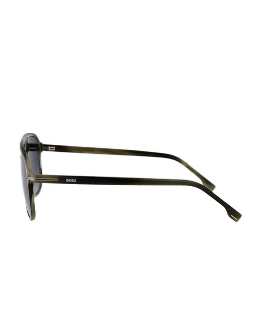Boss Blue Pilot-Frame Sunglasses for men