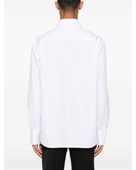Chemise en coton à coutures contrastantes Bottega Veneta pour homme en coloris White