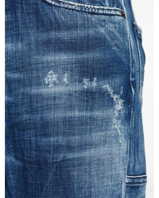 Vaqueros Con Efecto Envejecido DSquared² de hombre de color Blue