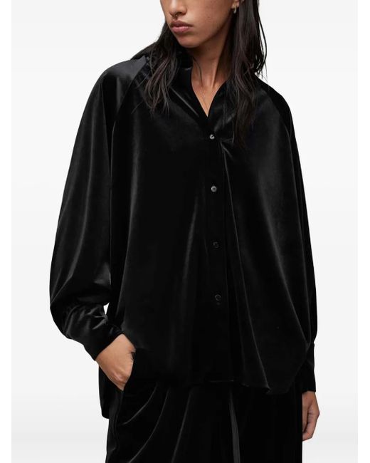 Camicia Con Maniche A Palloncino di AllSaints in Black