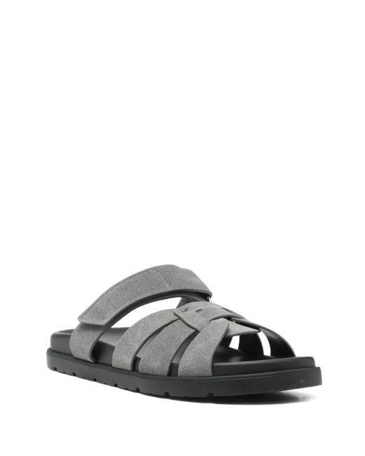 Doucal's White Coco Caged-Design Sandals