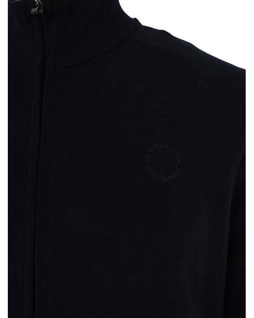Corneliani Blue Zip Sweatshirt for men