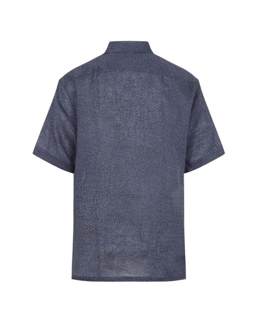 Brioni Blue Patterned Shirt for men