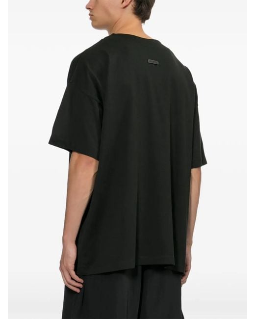 Fear Of God Black Clean Neck T-Shirt for men