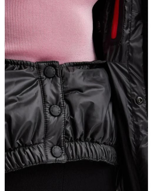 Moncler Black Mantel Mit Gürtel