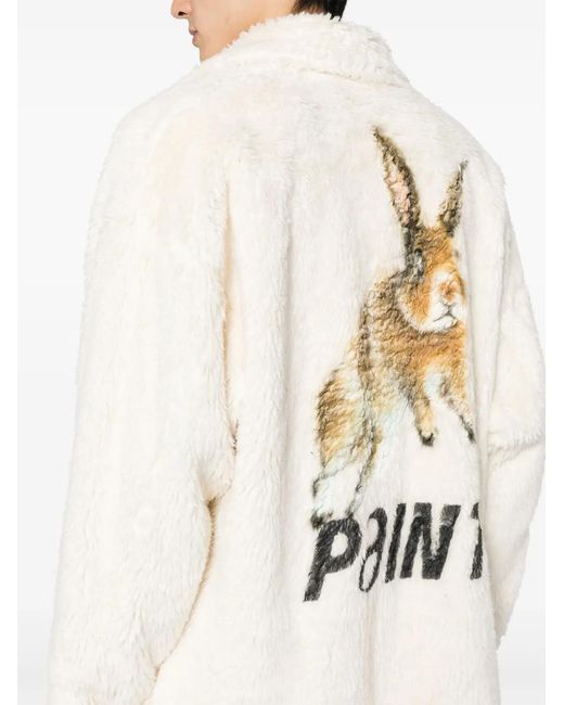 Doublet Red Hand-Painted Faux-Fur Jacket for men