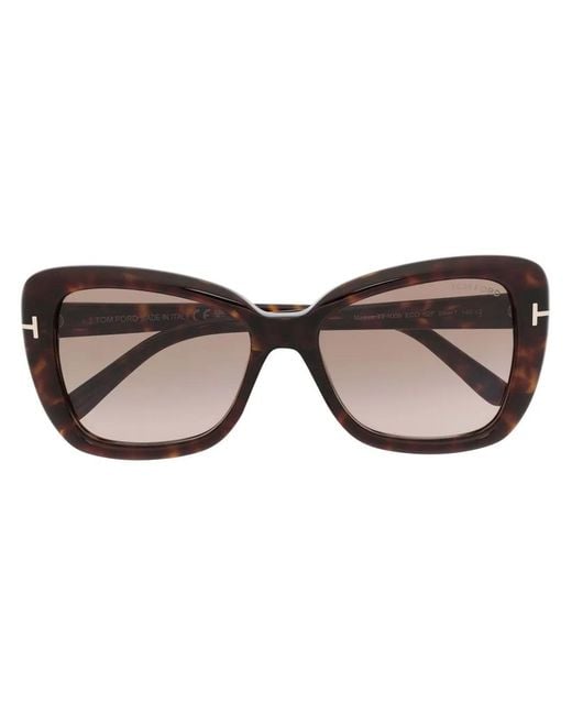 Tom Ford Brown Tortoiseshell-Effect Sunglasses