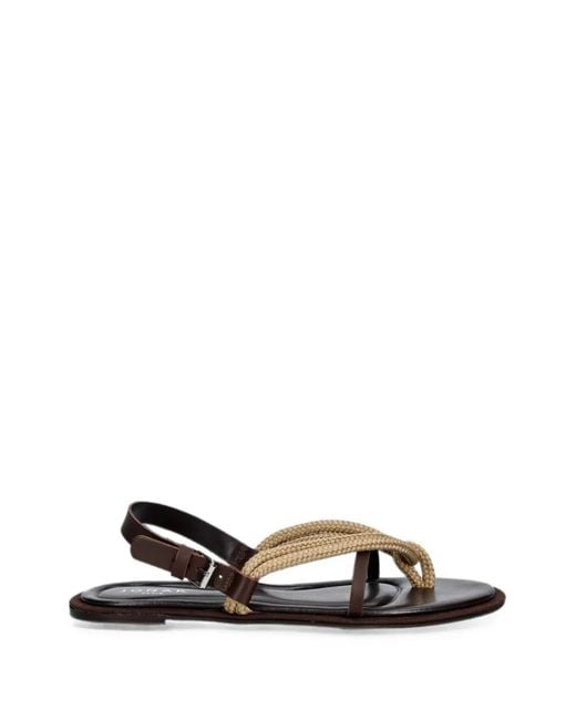 JONAK PARIS White Emeline Buckle-Fastening Sandals