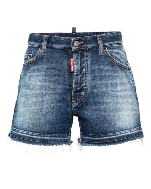DSquared² Sexy 70s Denim Shorts in het Blue voor heren