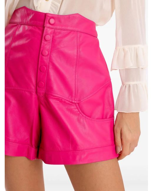 Olympiah Leren Shorts in het Pink