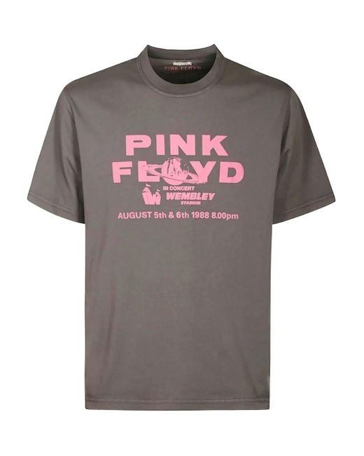 In The Box Gray Graphic-Print Cotton T-Shirt for men