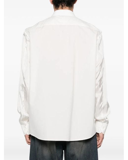 MM6 by Maison Margiela Natural Logo-Patch Shirt for men