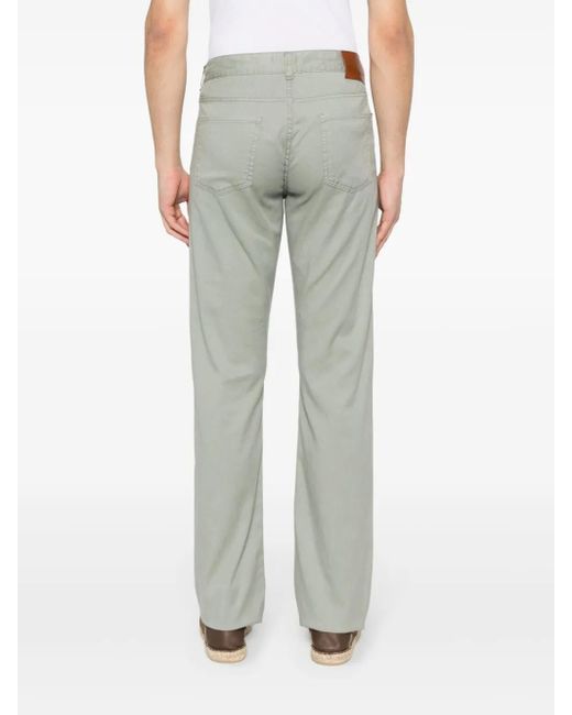 Canali Gray Relaxed-Fit Chinos for men