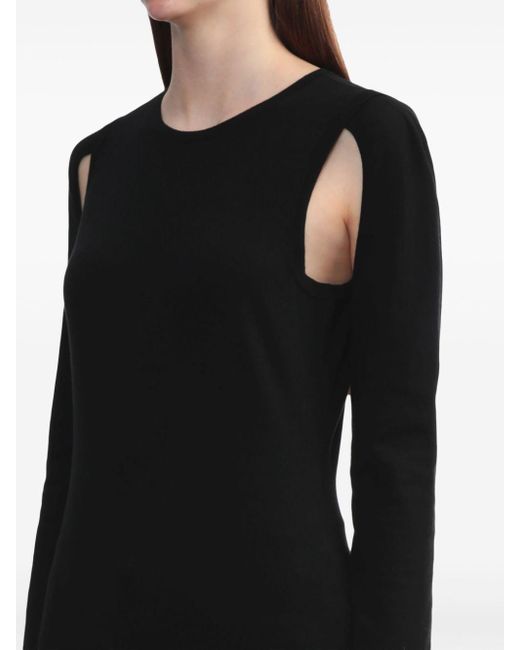 Helmut Lang Black Cut-out Cotton Sweater