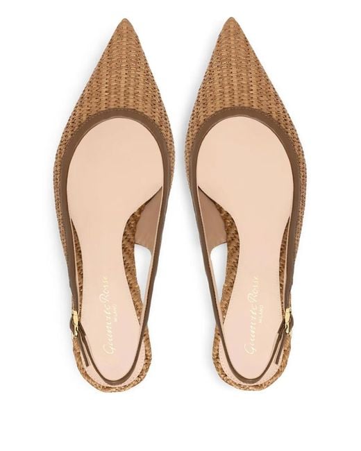 Gianvito Rossi Brown Pointed Toe Slingback Pump