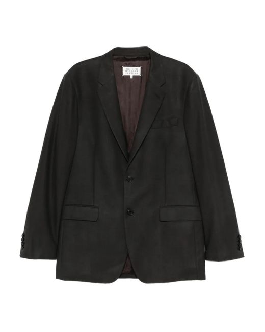 Maison Margiela Black Button-Fasteninf Blazer for men