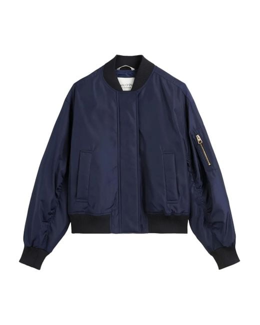 Marc O' Polo Blue Zip-Up Bomber Jacket