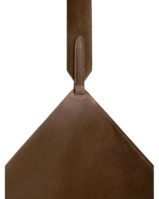 Khaite Brown Small Lotus Suede Bucket Bag