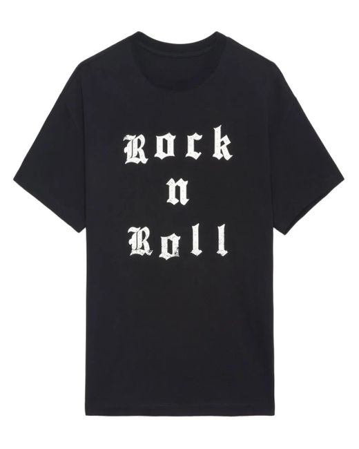 Zadig & Voltaire Rock N Roll T-Shirt in het Black voor heren