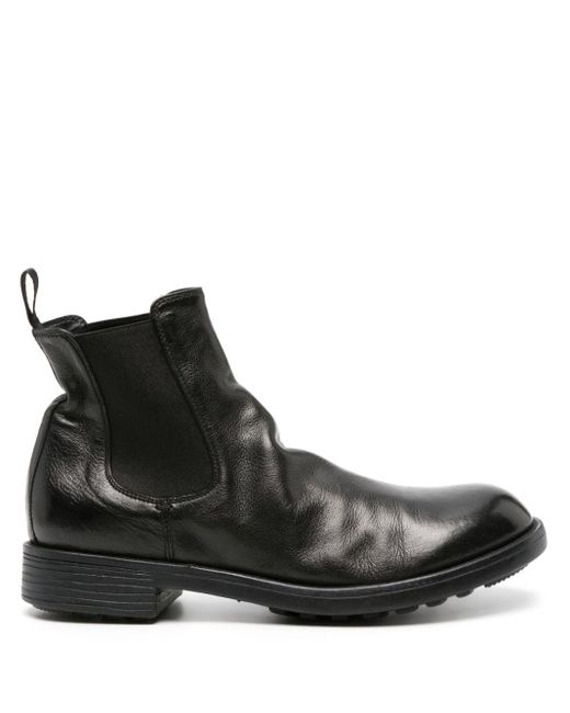 Officine Creative Black Sergeant 102 Chelsea Boots