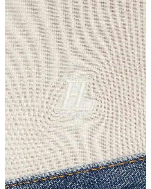 Helmut Lang White Logo Embroidered Top