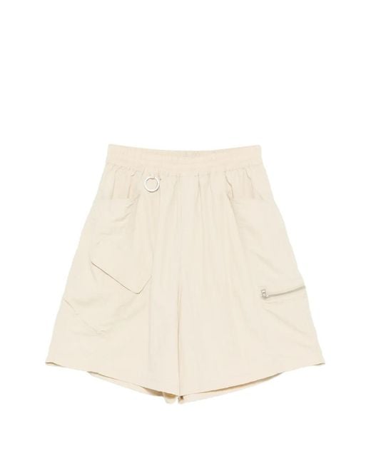 Etudes Studio Natural Elasticated-Waist Cargo Shorts