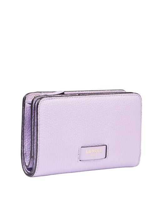 Lancel Purple Ninon De Compact Wallet