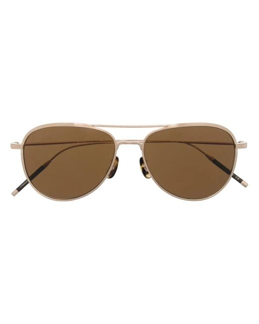 Oliver Peoples Brown Tk-2 Pilot-Frame Sunglasses