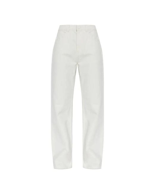 AMI White Straight-Leg Denim Jeans