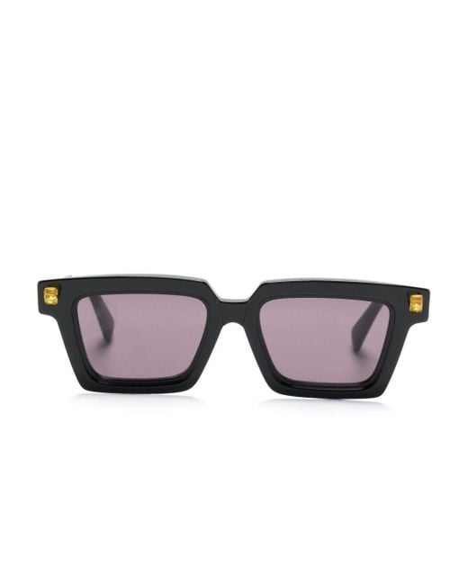 Kuboraum Black Q2 Rectangle-frame Sunglasses for men