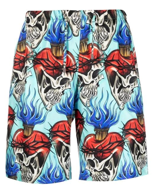 Philipp Plein Blue Shorts & Bermuda Shorts for men