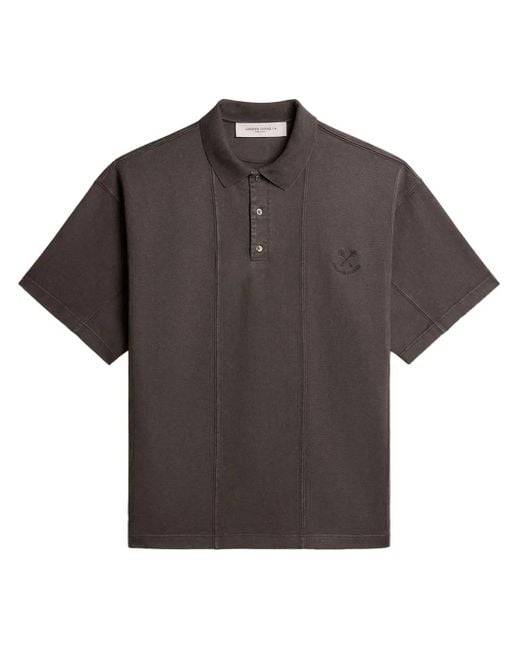 Golden Goose Deluxe Brand Gray Cotton Polo Shirt for men
