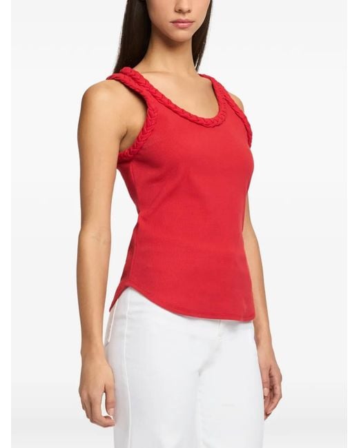 Cinq À Sept Red Braided Tank Top