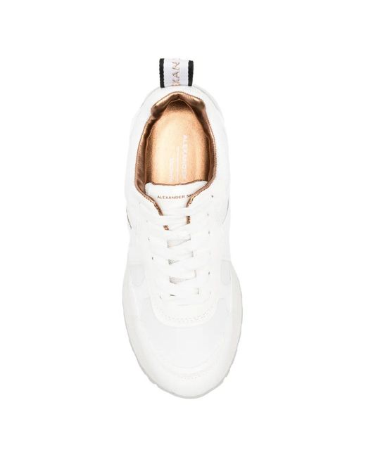 Alexander Smith White Victoria Leather Sneakers